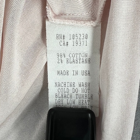 EQUIPEMENT Shirt Womens Small Light Pink Sheer Drapey Crew Neck Muscle tee Tank - Picture 15 of 15